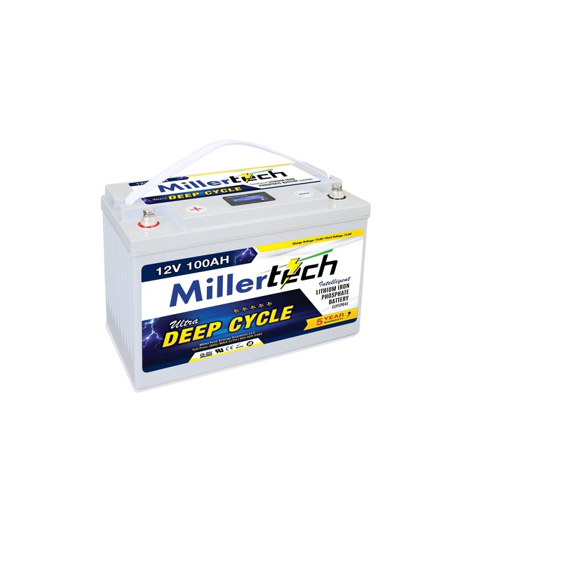 MillerTech Lithium Battery-12 volt 100AH Lithium Battery