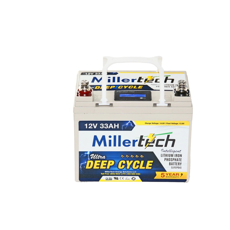 Millertech Lithium Battery- 12 Volt 33 Amp Hour Lithium Battery