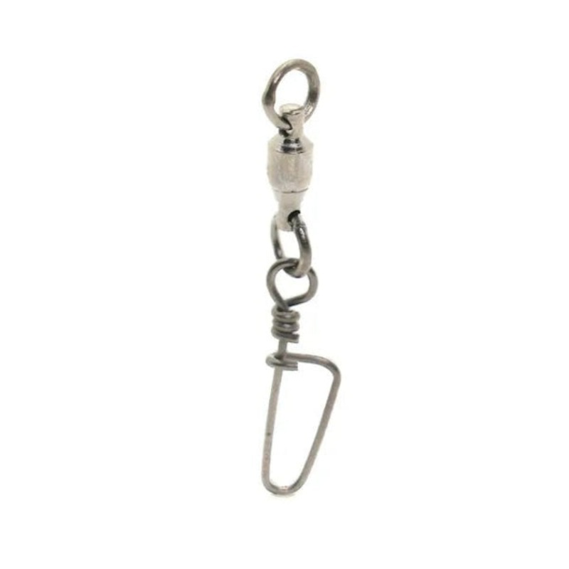 Mustad Ball Bearing Swivel With Welded Ring & Cross-Lock Snap