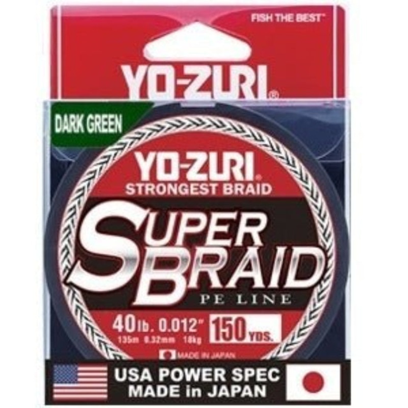 Yo-Zuri Super Braid Braided Fishing Line | 275Mt / 300Yd | Dark Green |