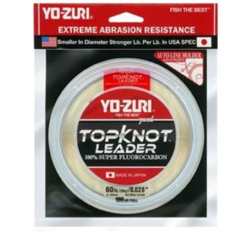 Yo-Zuri Topknot Fluorocarbon Leaders | 27Mt / 30Yd | Clear |