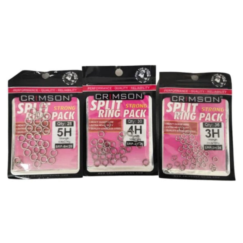Crimson Split Rings Strong Pack
