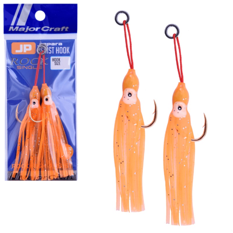 Major Craft Jigpara Assist Rock Single Jig Assist Hooks | Size: Medium | 2 Pcs Per Pack