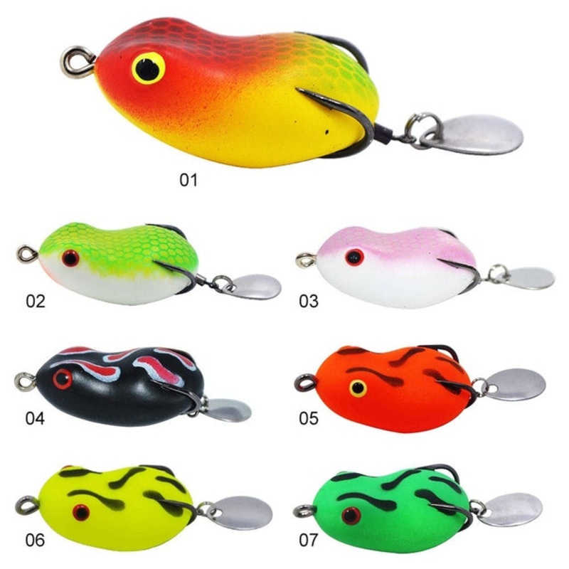Lucana Argus Frog Lure Topwater with Spinner | 3.5 Cm | 7 Gm | Floating