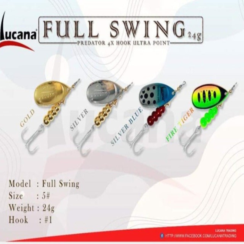 Lucana Full Swing Spinner Lure | 24 Gm | Size 5