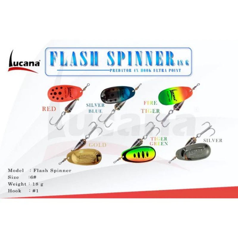 Lucana Predators 4X Flash Spinner | 18 Gm |