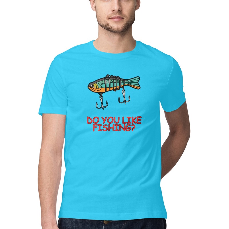 Men’s Angling T-Shirt’s | Do You Like Fishing – Fishing Lure | Round Neck | Short Sleeves |