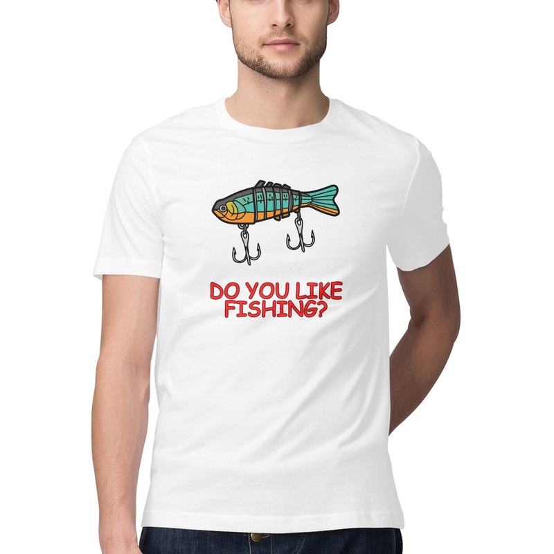 Men’s Angling T-Shirt’s | Do You Like Fishing – Fishing Lure | Round Neck | Short Sleeves |