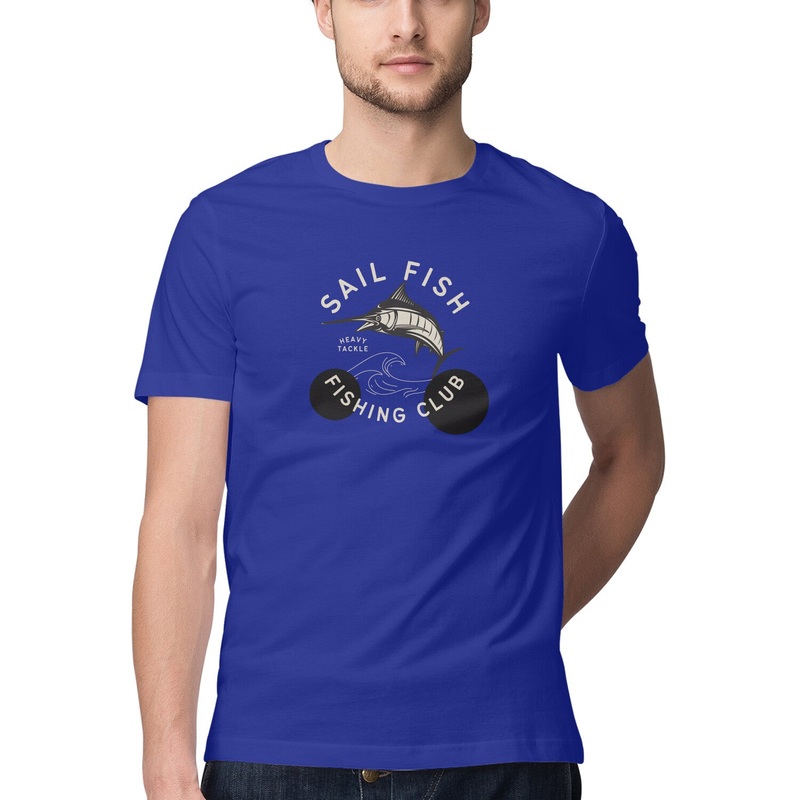 Men’s Angling T-Shirt’s – Sail Fish Fishing Club | Round Neck | Short Sleeves |