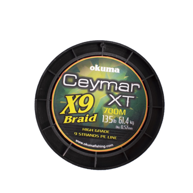 Okuma Ceymar XT X9 Braided Fishing Line | 100Mt / 110Yd | Dark Green | 10 Connected Spools |
