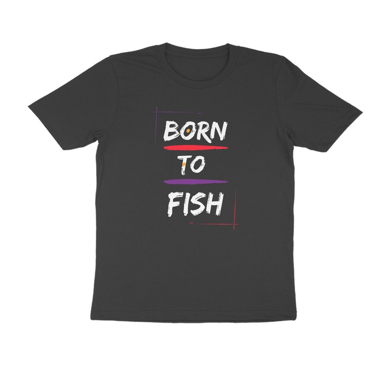 Men’s Angling T-Shirts – Born To Fish – Round Neck | Short Sleeves