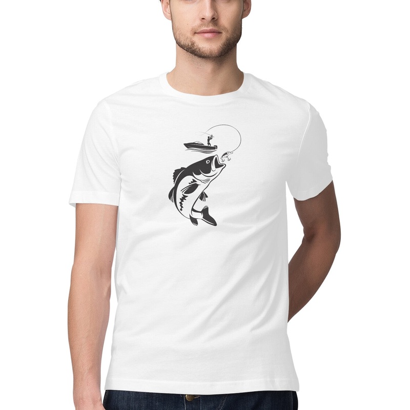 Men’s Angling T-Shirts | Fish On| Round Neck | Short Sleeves |