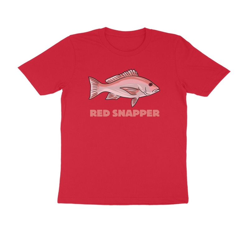 Men’s Angling T-Shirts – Red Snapper | Round Neck | Short Sleeves