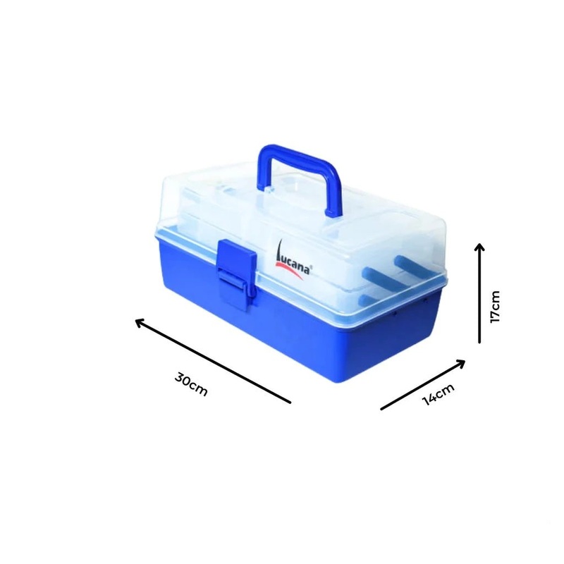 Lucana 2 Layer Folding Tackle Box | Blue |