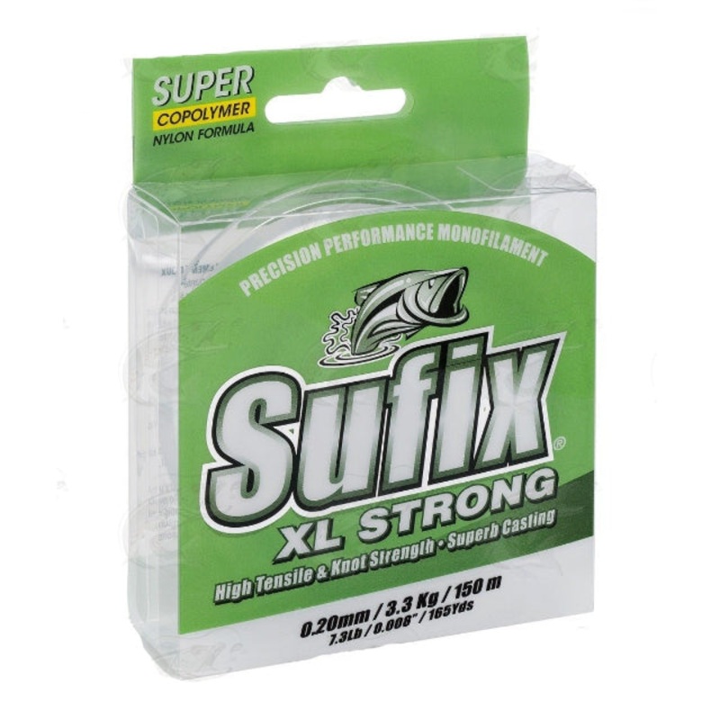 Sufix XL Strong Nylon Monofilament Line | 100Mt / 110Yd | Smoke Green | 10 Connected Spools |