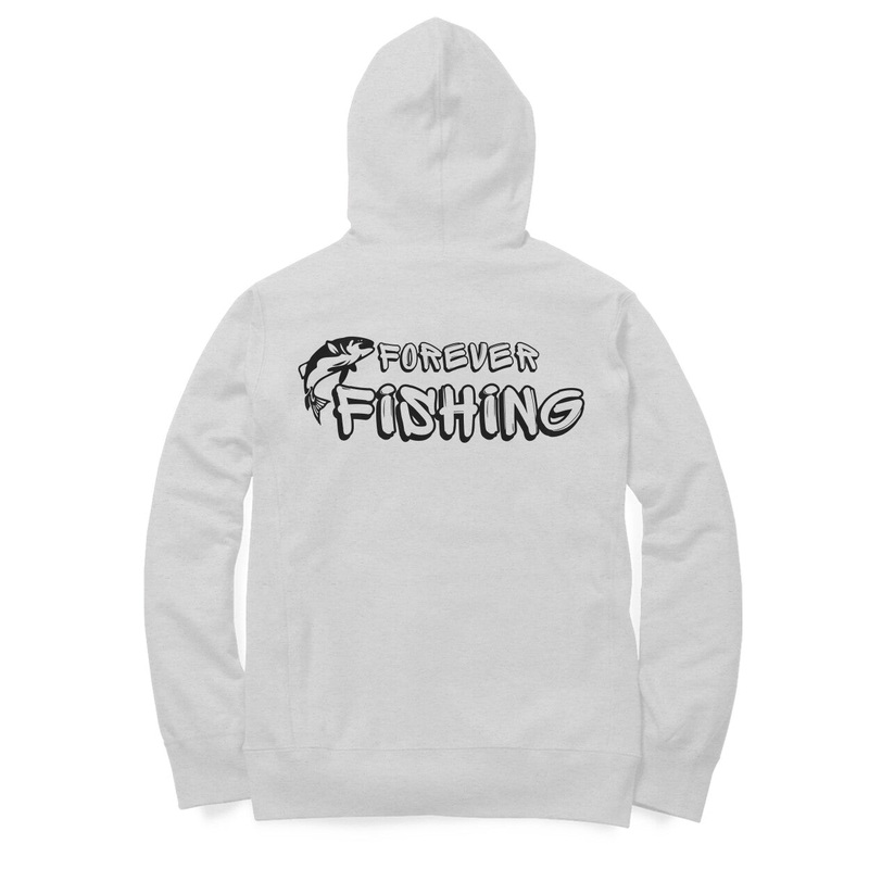 Mens / Woman’s Angling Hoodie | Fishermanshub.com Logo Front + Forever Fishing Behind| Hoodie