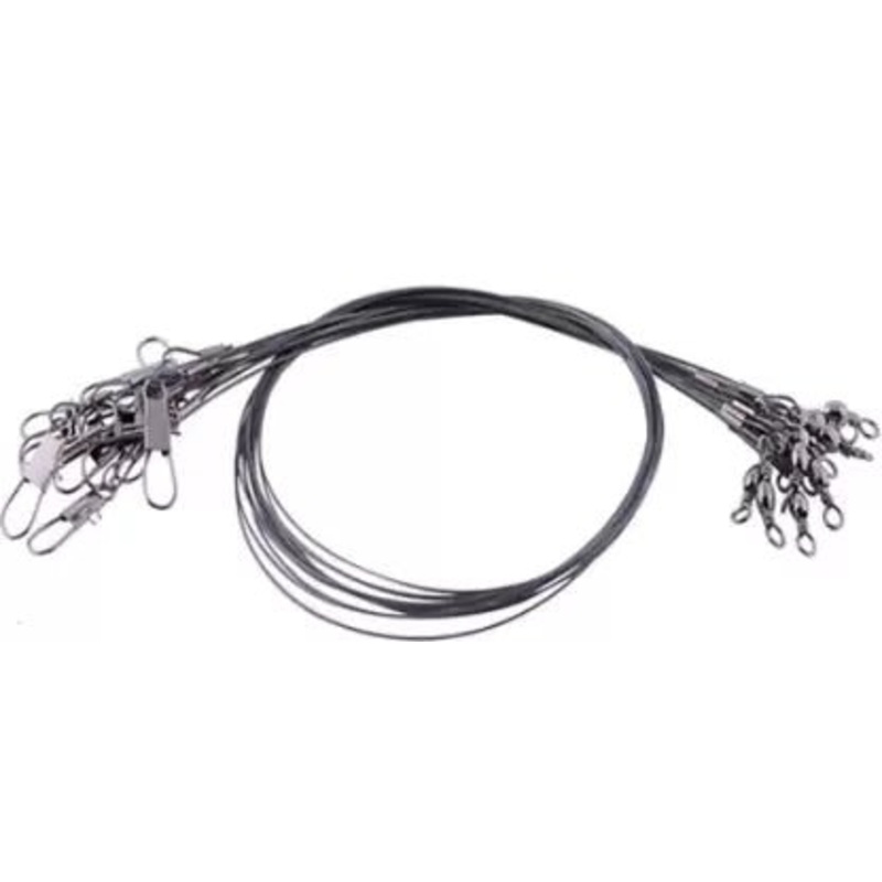 Metal Leader Wire With Interlocking Snap And Rolling Swivel | 5 Pcs Per Pack |