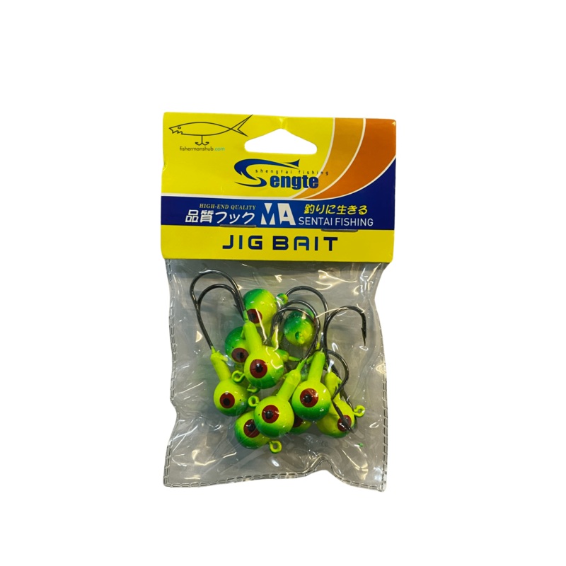 Sengtai Coloured Jig Head For Fishing | 10 Pcs Per Pack |