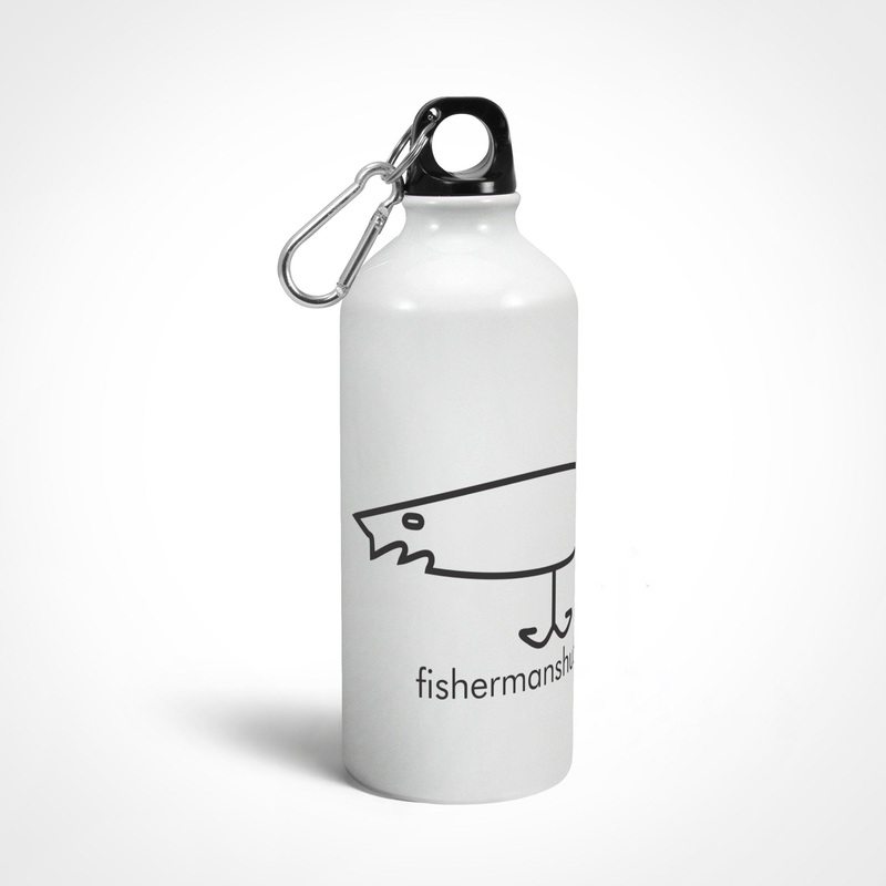 Fishermanshub.com Logo Anglers Outdoors Hydration Sipper Water Bottle