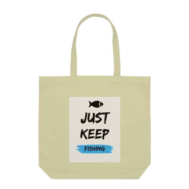 Just Keep Fishing Anglers Marketing Tote Bags