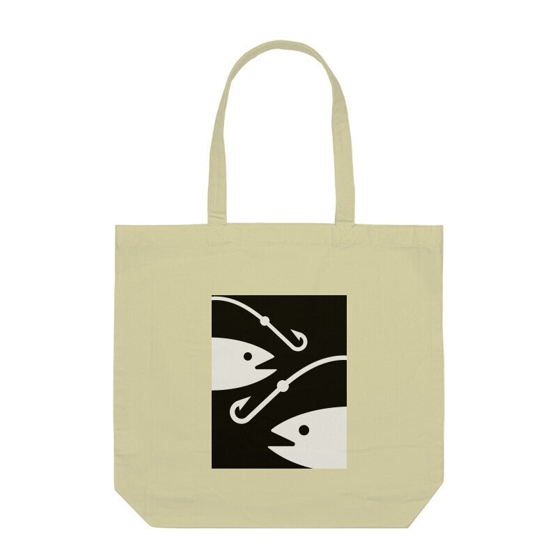 Water Waves + Fish And Hooks Anglers Marketing Tote Bag