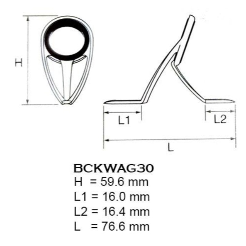 FUJI Alconite K Double Leg Guide | BCKWAG30 | 30MM | 1 Guide Per Pack |