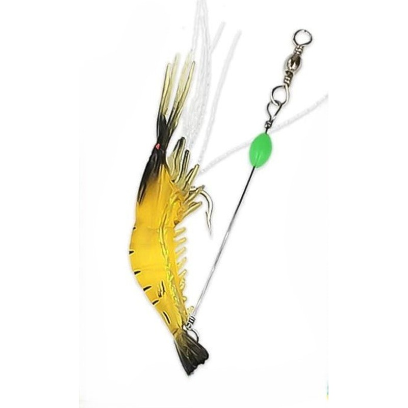 Luminous Soft Shrimp Lure With Leader Cord  | 9.5 Cm | 5.7 Gm |