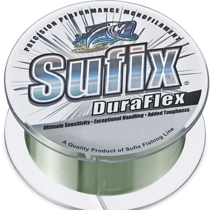 Sufix Duraflex Monofilament Line | 100Mt / 110Yd | Low-Vis Green | 10 Connected Spools |