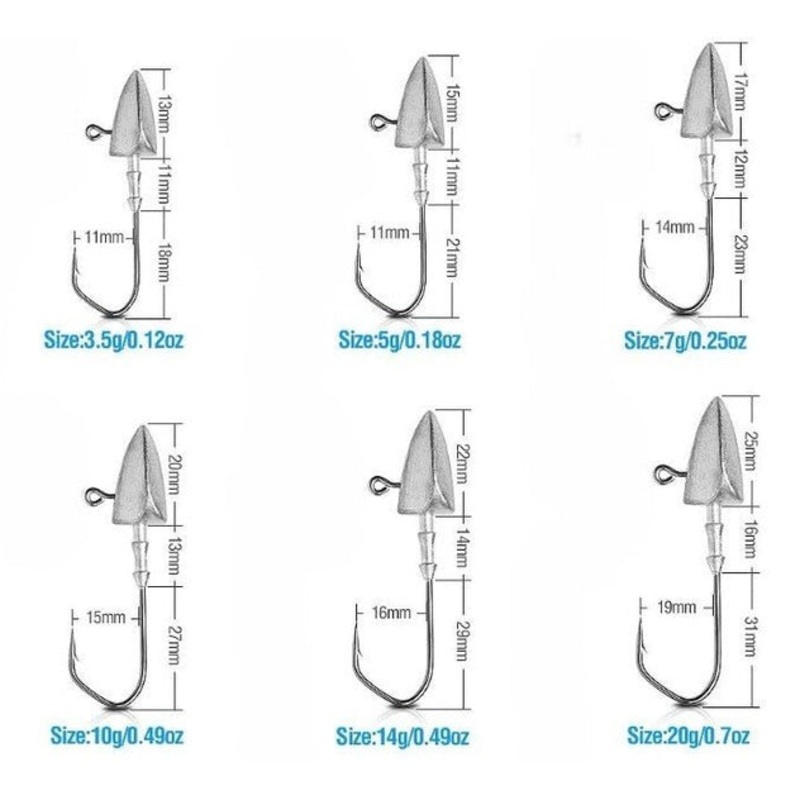 Barbarian Jig Head | 3.5 – 21 Gm | 1/8 – 3/4 Oz | 5 Pcs Per Pack |