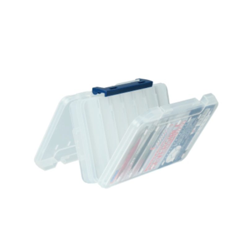 Meiho Reversible 100 Lure Case | Clear | 14 Compartments Tackle Box |