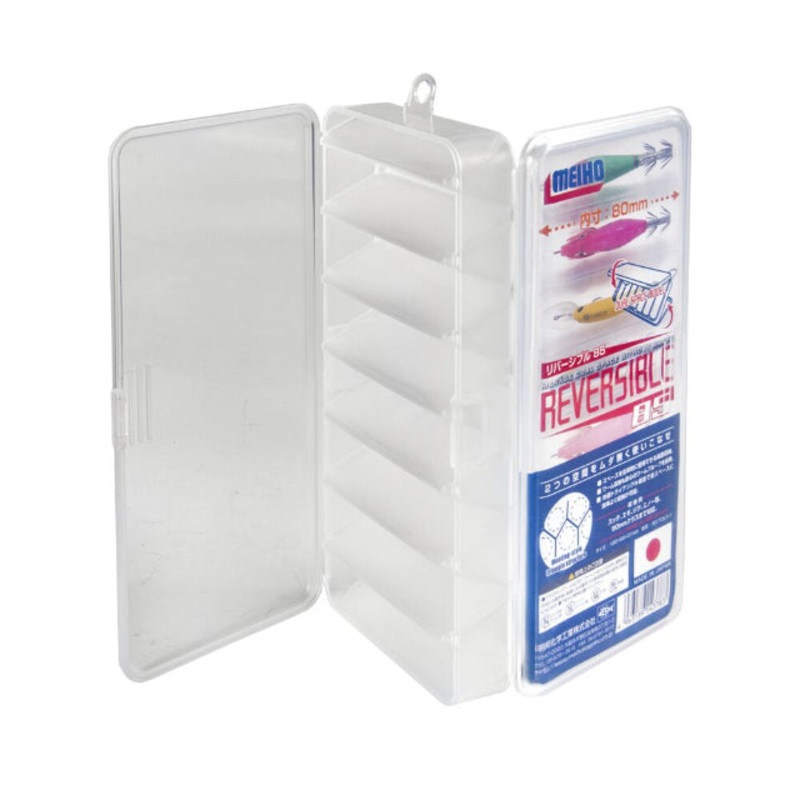 Meiho Reversible 85 Lure Case | Clear | 14 Compartments Tackle Box |