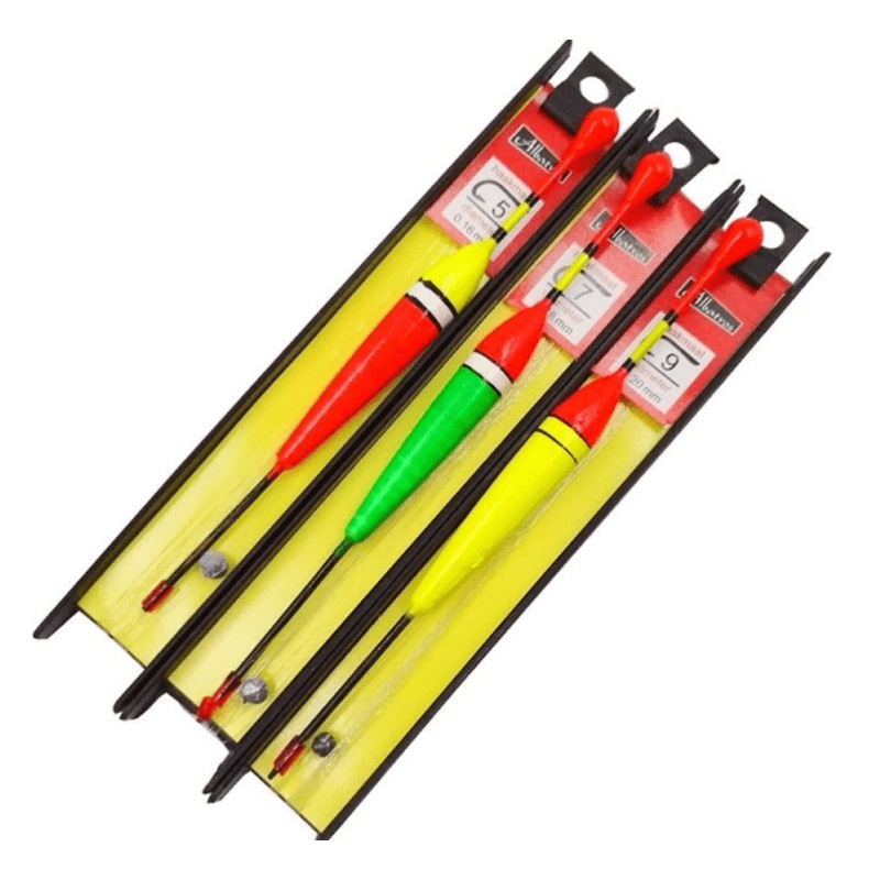 Albatros Plastic Floats With Fish Line And Hooks | 3 Pcs Per Pack |