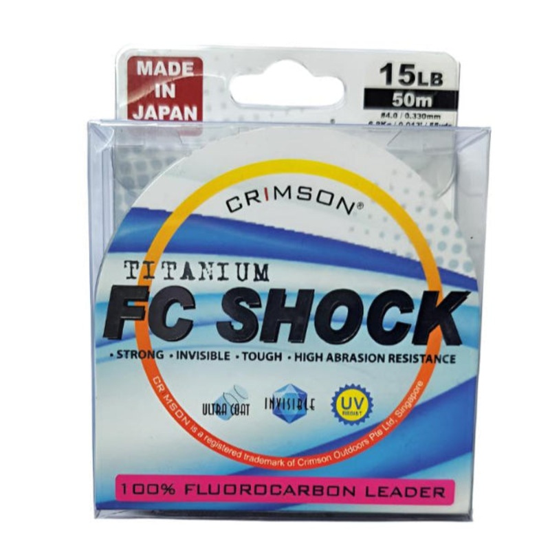 Crimson Titanium Fluorocarbon Shock Leader | 50Mt / 54.6Yd | Clear |