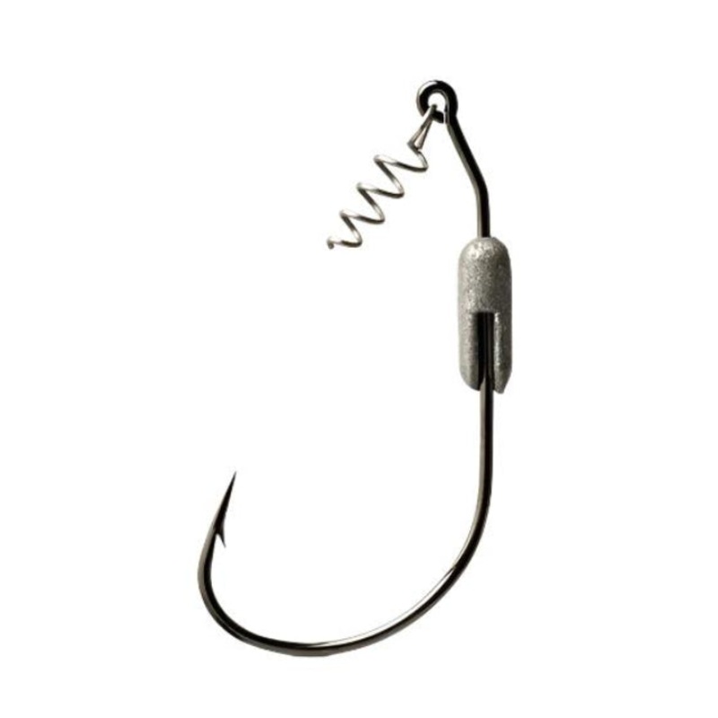 Mustad Power Lock Plus Spring Keeper Weighted Hook | 91768S18 | 3.5 Gm | 3 Pcs Per Pack |