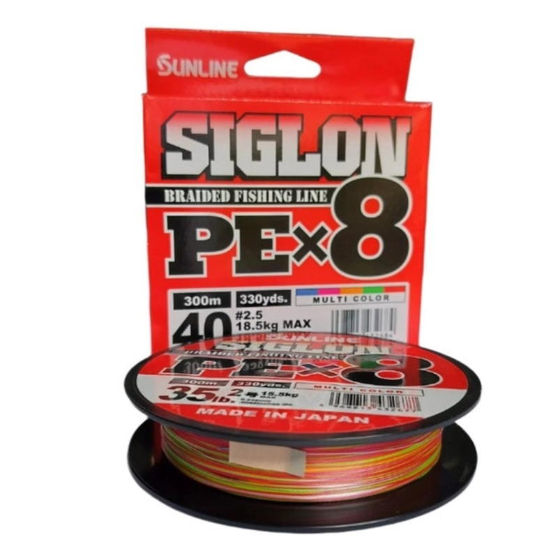 Sunline Siglon PE X8 Braided Fishing Line | 300Mt / 325Yd | Multicolour |