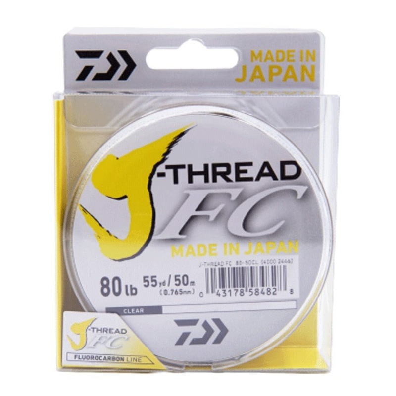 Diawa J-Thread Flurocarbon Leader Line | 50Mt / 55Yd | Clear |