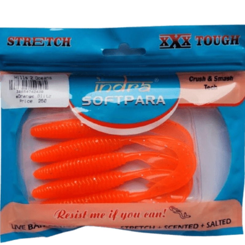 Indra Softpara Curly Tails Soft Plastic Lures | 5 Inch | 5 Pcs Per Pack |