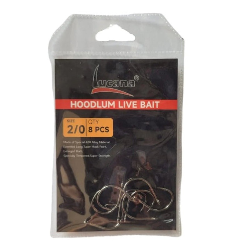 Lucana Hoodlum Live Bait Single Hooks | 8 Pcs Per Pack |