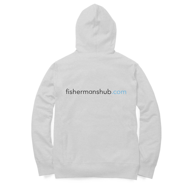Men’s / Woman’s Angling Hoodie | Fishermanshub.com Black Logo Front , Fishermanshub.com Behind| Hoodie |