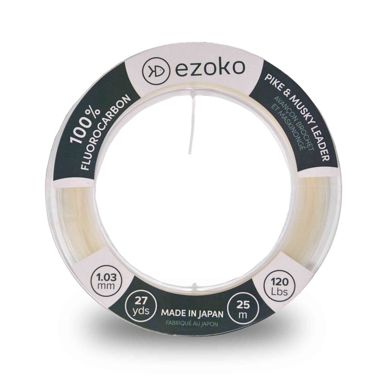 Ezoko Pike & Musky Fluorocarbon Leader – 120Lbs