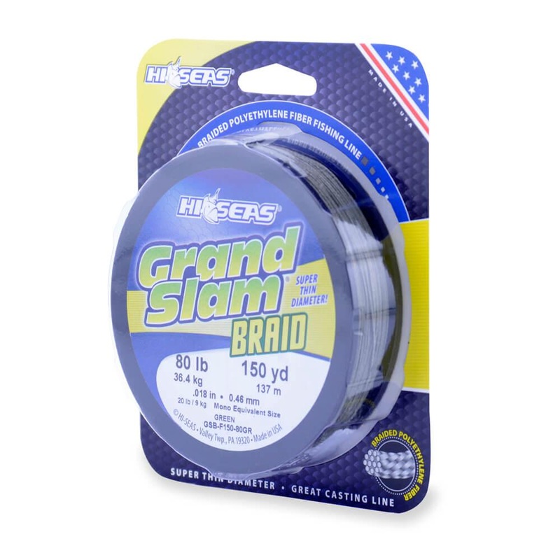 Hi-Seas Grand Slam Braid|80 lb|100 lb|65 lb|300 Yds|150 Yds