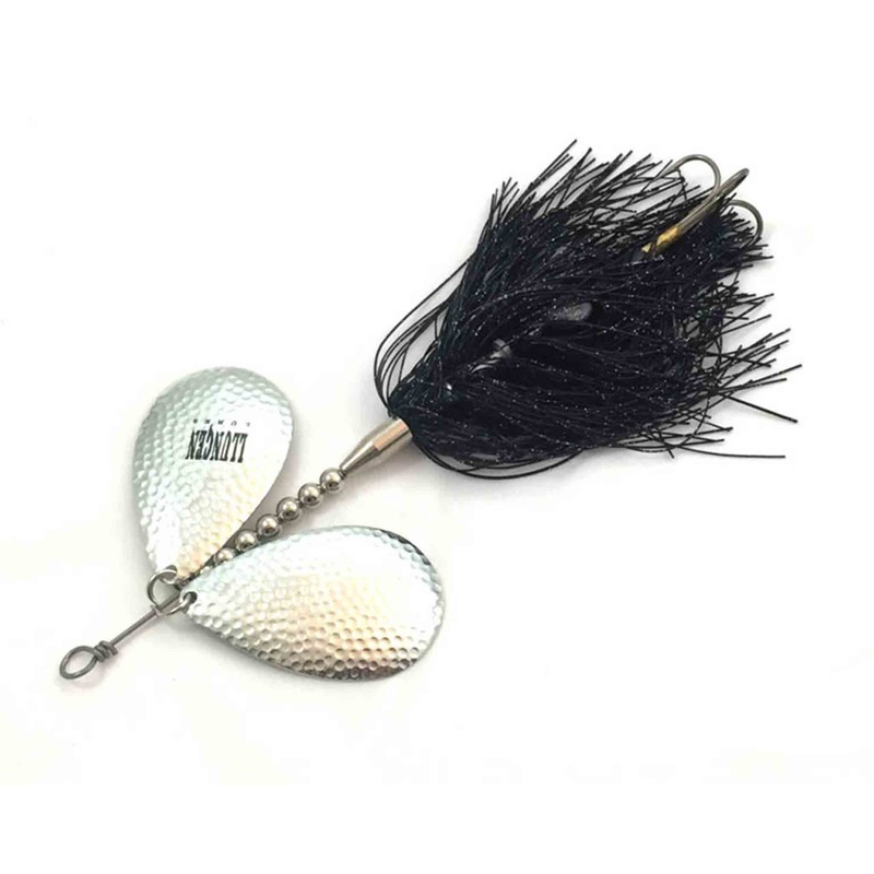 Llungen Lures DC-10 Bucktail|Black / Nickel|Walleye|Radioactive Perch