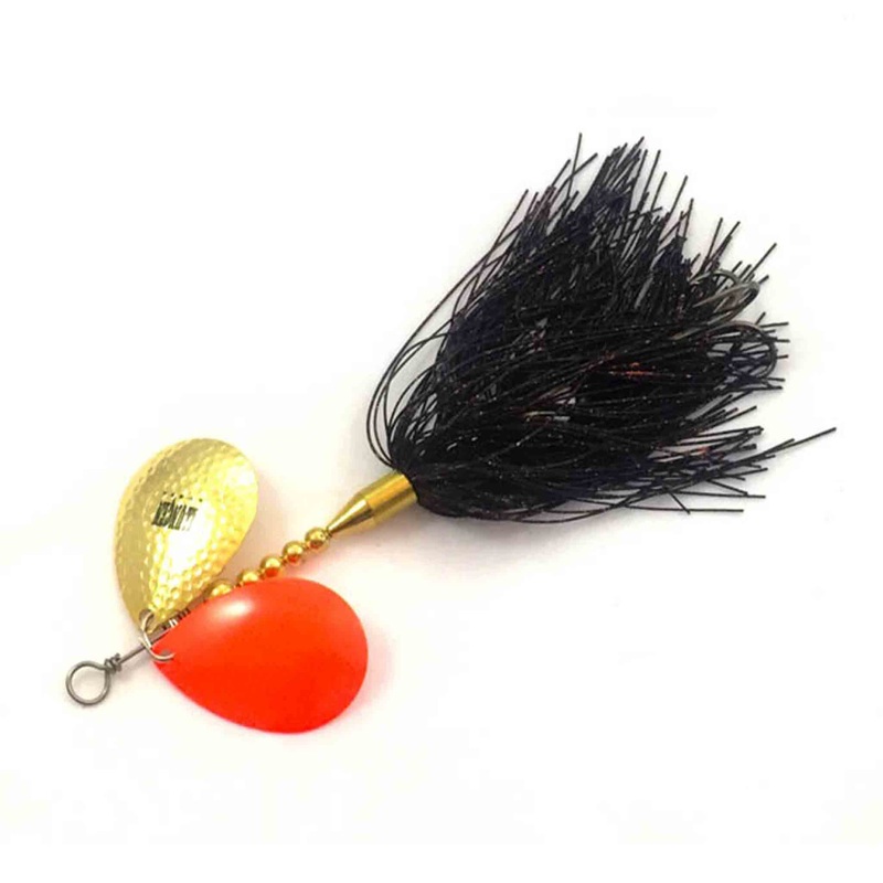 Llungen Lures DC-8 Bucktail|Black / Chartreuse|Black / Orange|Walleye / White|Flame|Shad|Lemon Head