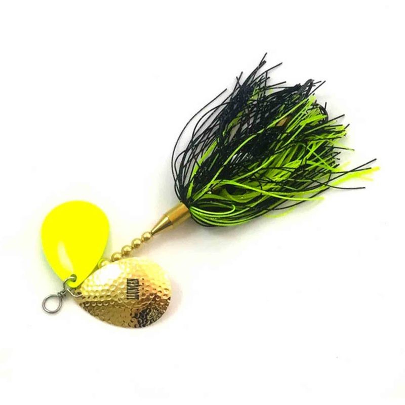 Llungen Lures DC-8 Bucktail|Black / Chartreuse|Black / Orange|Walleye / White|Flame|Shad|Lemon Head