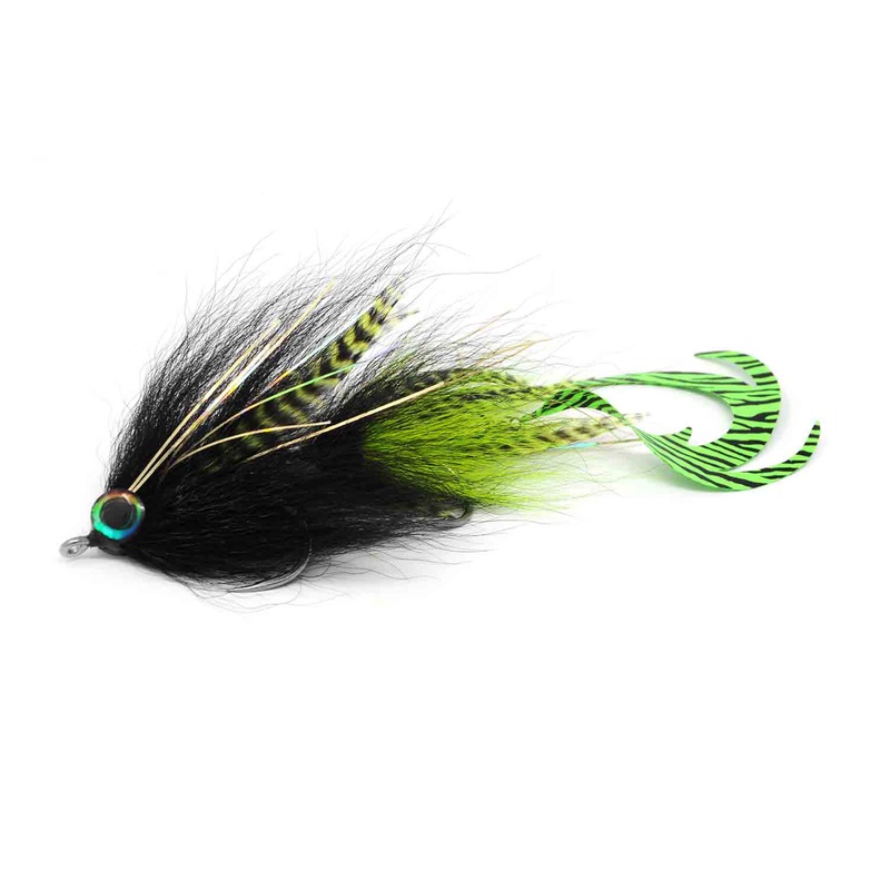 Ezekiel Big Ezee Fly|Black / Chartreuse|White|Olive Walleye|Black / Orange|Perch