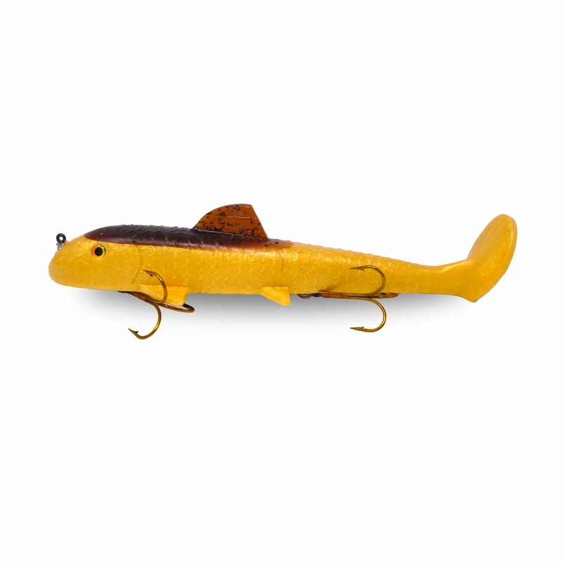 Suick Suzy Sucker 11 Swimbait|Black Orange Tail|Dirty Walleye|Brown Sucker|Light Sucker