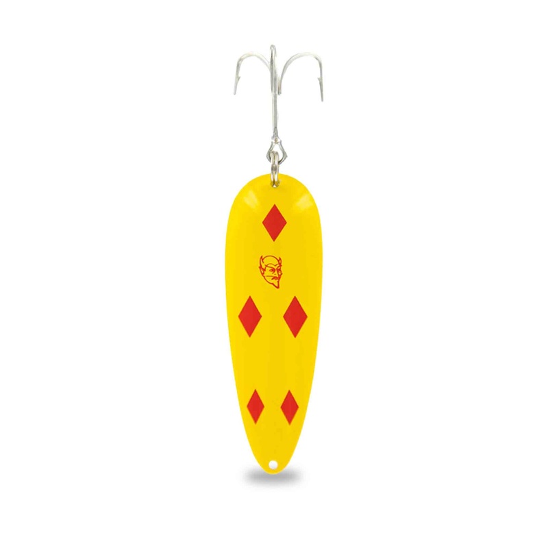 Eppinger Troll Devle Spoon|Red/White Stripe|Yellow/Diamonds|Fire Tiger|Black Perch|Chartreuse and Black|Pearl Clown
