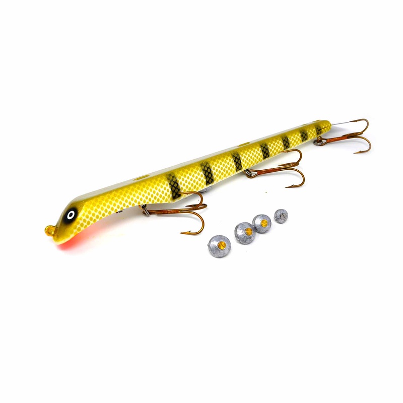 Frankensuick|Raging Perch|Perch|Sucker|Bronze Perch|Northern Pike|Orange / Black Dot|Walleye|Flat Black