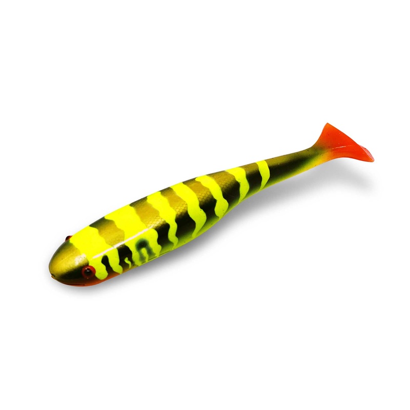 Gator Catfish Paddle Swimbait|Natural Perch|Hot Burbot UV|Silver Smelt|Monster Cat UV|Inferno|Spotted Bullhead|Black Perch|Gasoline