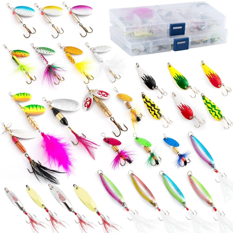 Dr.Fish 30pcs Spinners and Spoons Kit